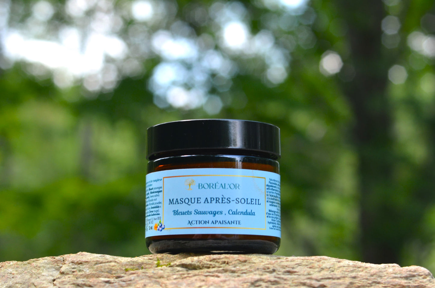 Masque Bleuets sauvages et biocomplexe marin du Québec