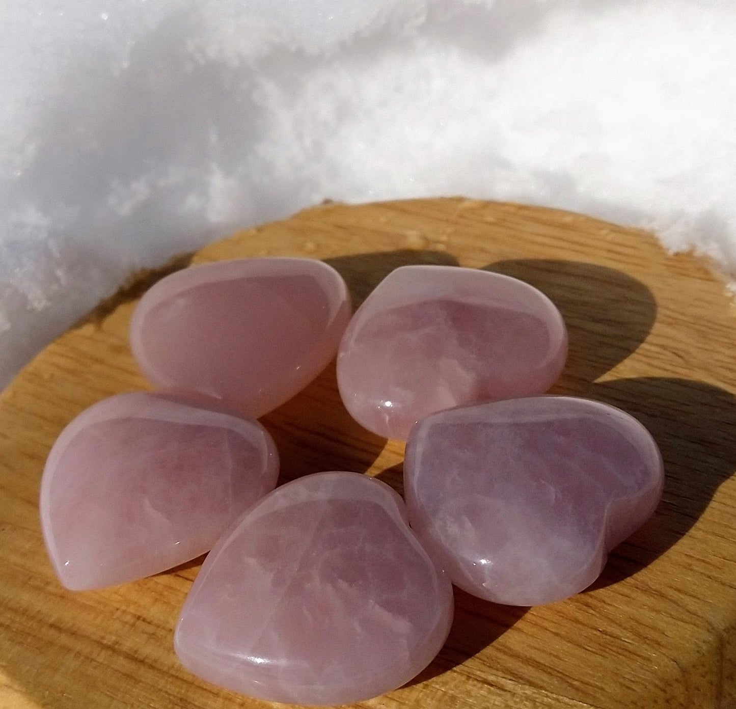Coeur de quartz rose