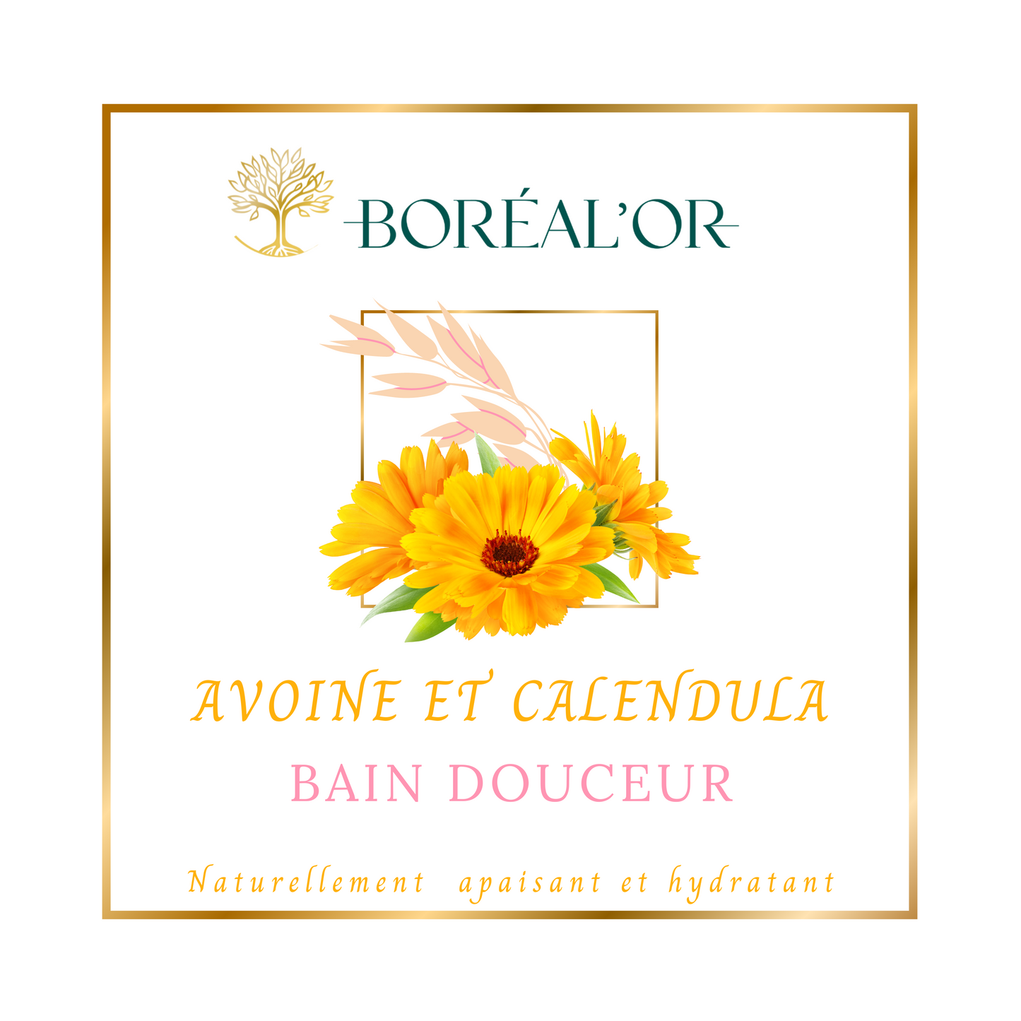 Gentle oat and calendula bath