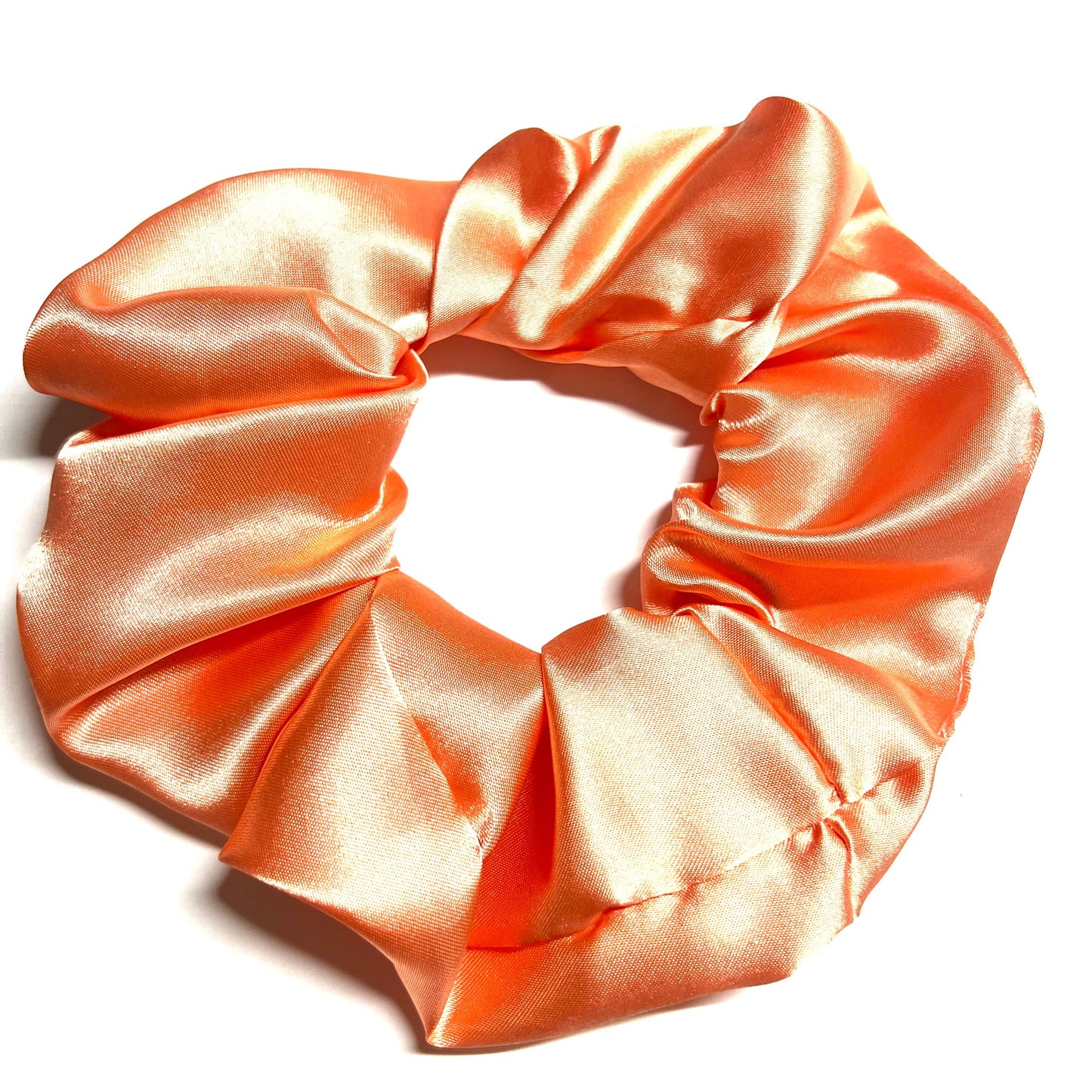 Chouchou de satin - PÊCHE - Confection Camomille
