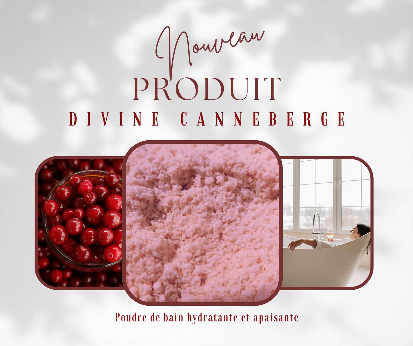 Poudre de bain- Divine Canneberge