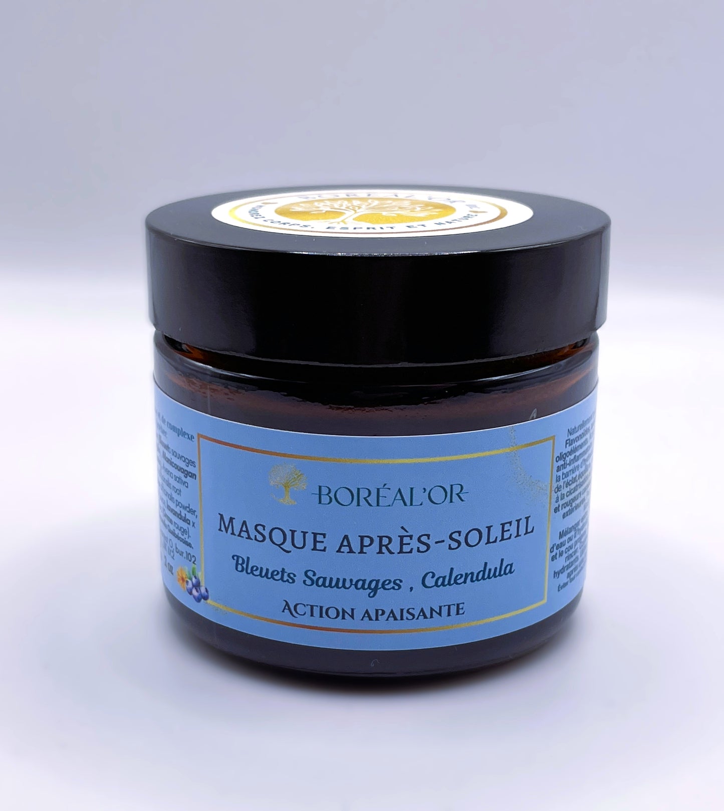 Masque Bleuets sauvages et complexe marin